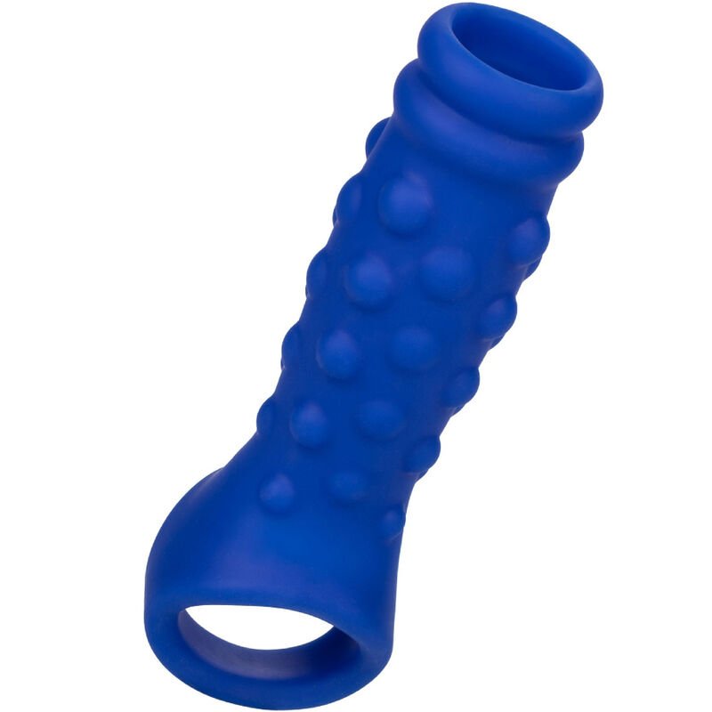 Ilhaerotica - CALEXOTICS - ADMIRAL CAPA PARA PÊNIS COM FRISAS SILICONE LÍQUIDO AZUL