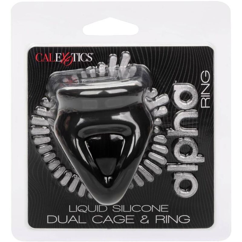 CALEXOTICS - ALPHA ANEL DE GAIOLA DUPLA PRETO - Image 2