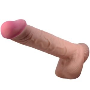 PRETTY LOVE – SÉRIE SLIDING SKIN DILDO REALÍSTICO COM VENTOSA DESLIZANTE PELE MARROM 26 CM