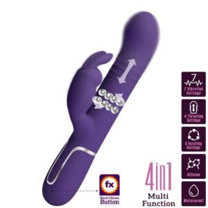 PRETTY LOVE – COALE VIBRADOR  COELHO 4 EM 1 ROXO