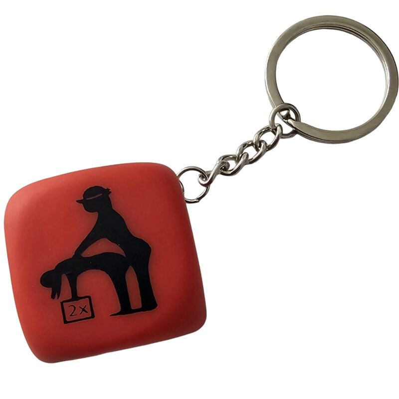 Ilhaerotica - DIABLO PICANTE - CHAVEIRO DADO VERMELHO COM POSES