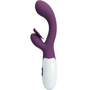 PRETTY LOVE – BUTTERFLY KISS VIBRADOR DE COELHO E ESTIMULADOR DE PONTO G ROXO