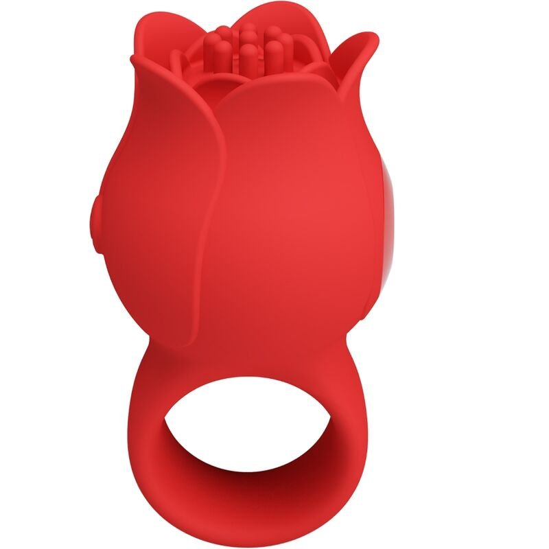 Ilhaerotica - PRETTY LOVE - VIBRADOR DE DEDO EM FORMA DE JAE ROSE 10 VIBRAÇÕES VERMELHO