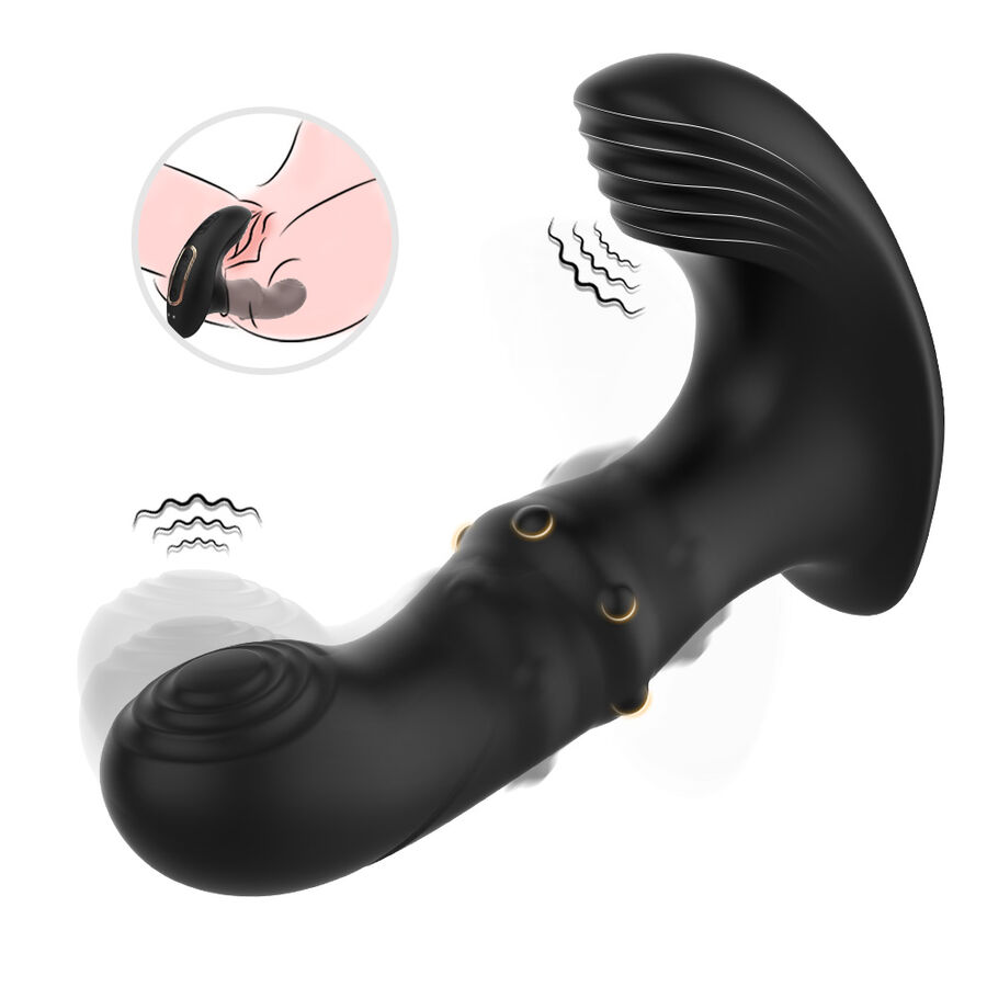 Ilhaerotica - ARMONY - VIBRADOR ANAL DE PRÓSTATA CONTROLE REMOTO PRETO