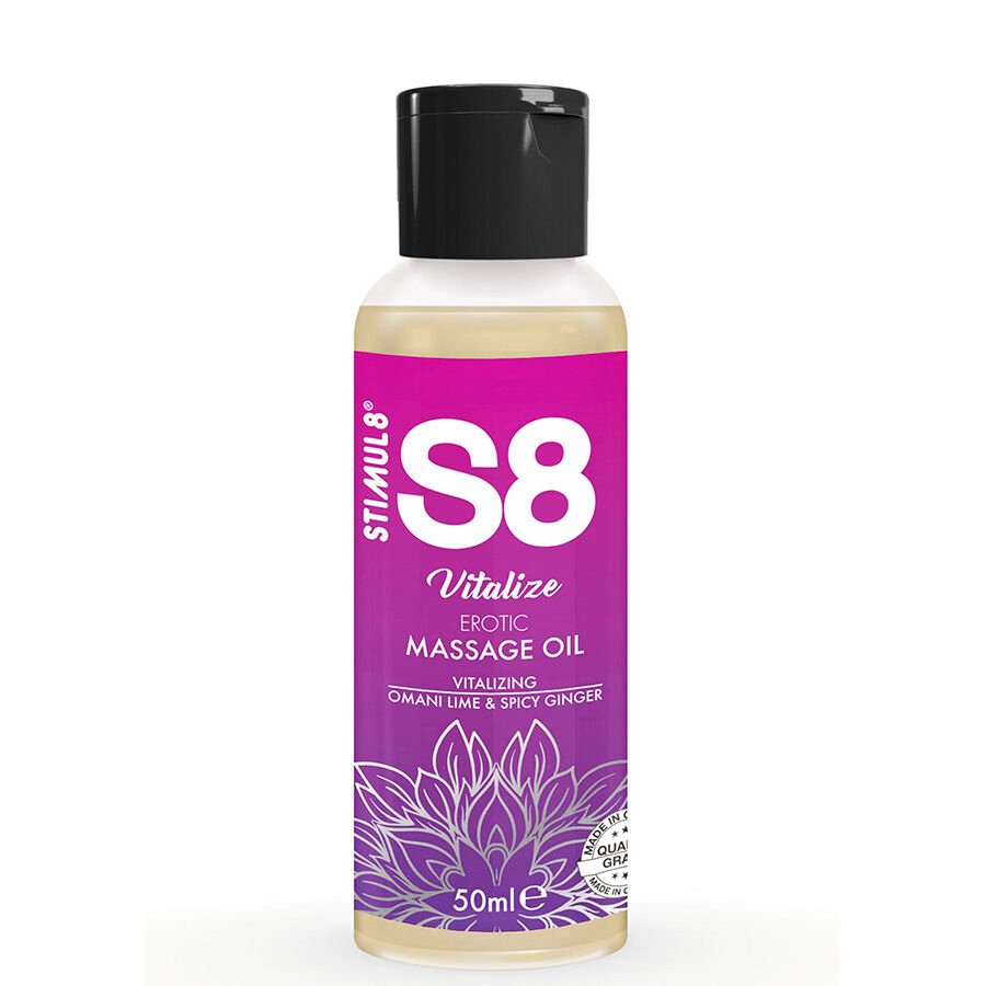 Ilhaerotica - STIMUL8 - S8 VITALIZE ÓLEO DE MASSAGEM ERÓTICO LIMA 50 ML