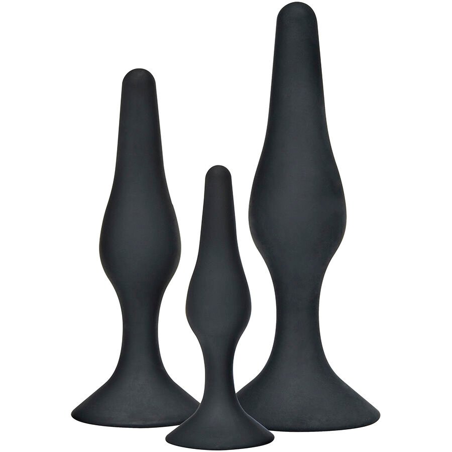 Ilhaerotica - TOYJOY - ANAL PLAY CURVY COMPANIONS PLUG ANAL 3 PEÇAS PRETO