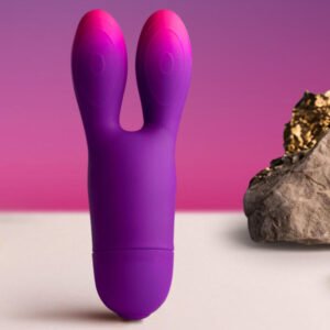 ROCKS-OFF – VIBRADOR FLEXÍVEL GLO-GIRL BUNNY ROXO