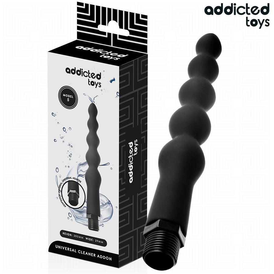 Ilhaerotica - ADDICTED TOYS - LIMPADOR ANAL COM ADAPTADOR UNIVERSAL MODELO 5