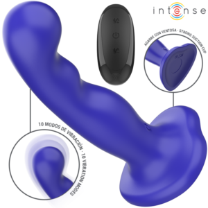 INTENSE – VIBRADOR SHORTY COM VENTOSA AZUL CONTROLE REMOTO