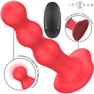 INTENSE – CODY VIBRADOR COM VENTOSA VERMELHO CONTROLE REMOTO