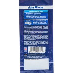 SKINS – AQUA LUBRIFICANTE À BASE DE ÁGUA DOSE ÚNICA 5 ML