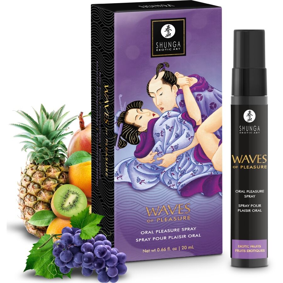 Ilhaerotica - SHUNGA - SPRAY ORAL SEDUTOR DE PRAZER COM SABORES DE FRUTAS EXÓTICAS 20 ML