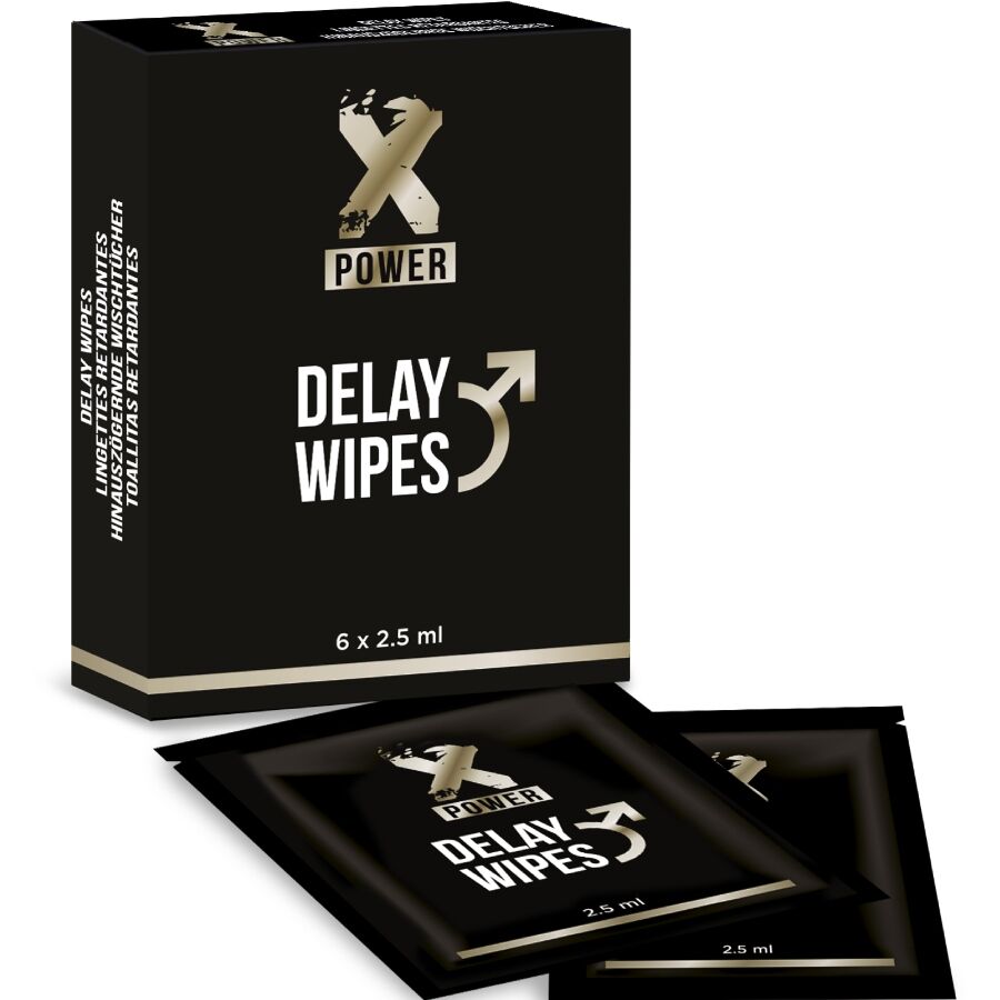 Ilhaerotica - X POWER - DELAY WIPES 6 UNIDADES