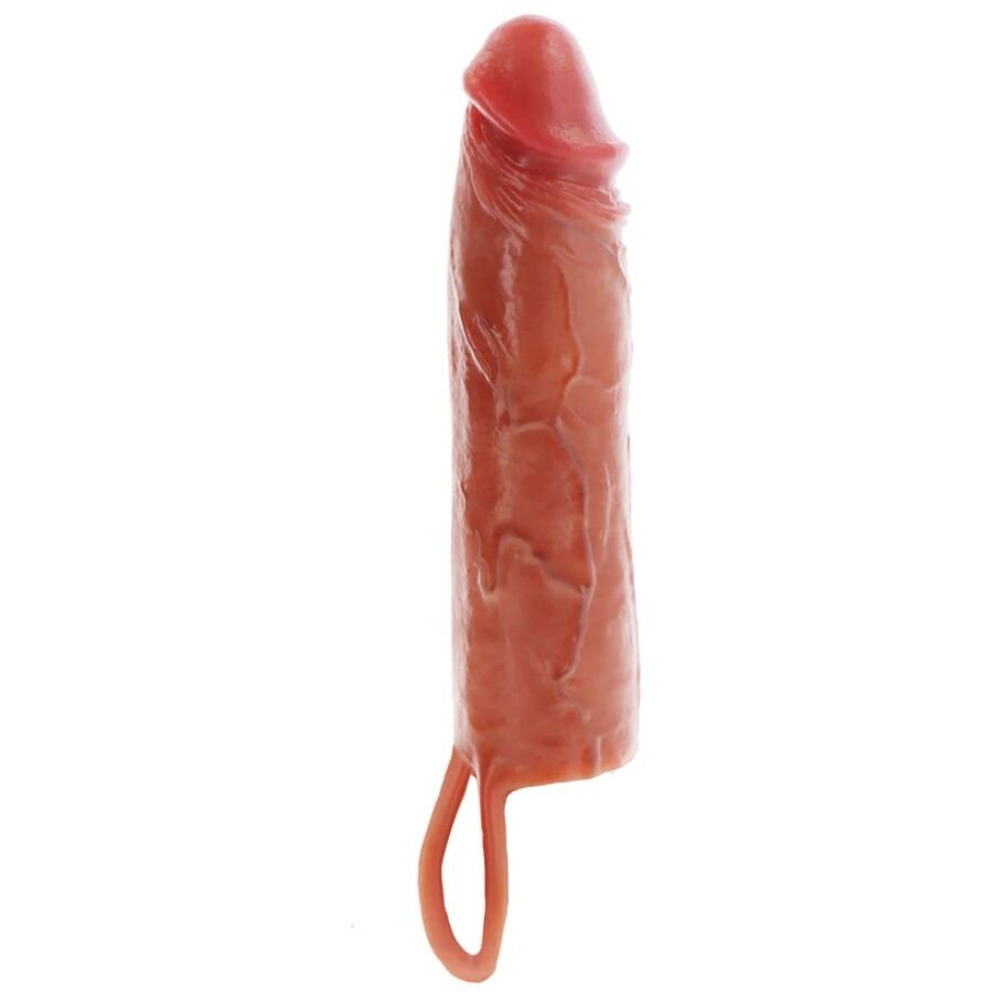 Ilhaerotica - GET REAL - CAPA DE SILICONE PARA PÊNIS HIDRATADA CARAMELO 20 CM