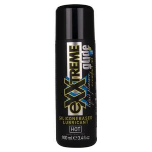 HOT – EXXTREME GLIDE LUBRIFICANTE À BASE DE SILICONE + ÓLEO CONFORTANTE A+ 100 ML