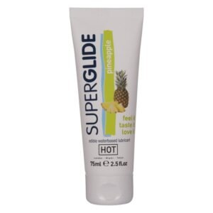 HOT – SUPERGLIDE LUBRIFICANTE COMESTÍVEL À BASE DE ÁGUA COM SABOR ABACAXI 75 ML