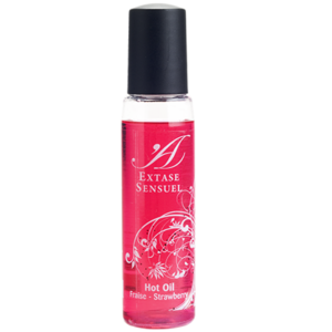 EXTASE SENSUAL – ÓLEO ESTIMULANTE DE MORANGO CALOR VIAGEM 35 ML