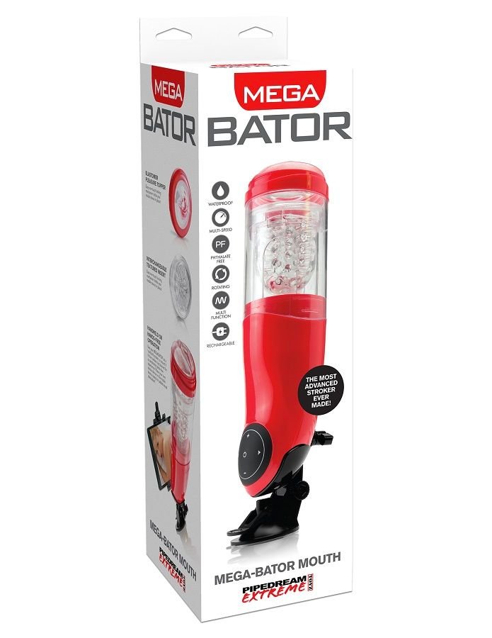 Ilhaerotica - EXTREME TOYZ - PDX MEGA BATOR USB MASTURBADOR MASCULINO BOCA VERMELHO