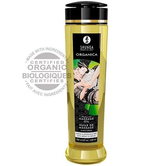 Ilhaerotica - SHUNGA - ÓLEO DE MASSAGEM ORGÂNICO NATURAL 240 ML