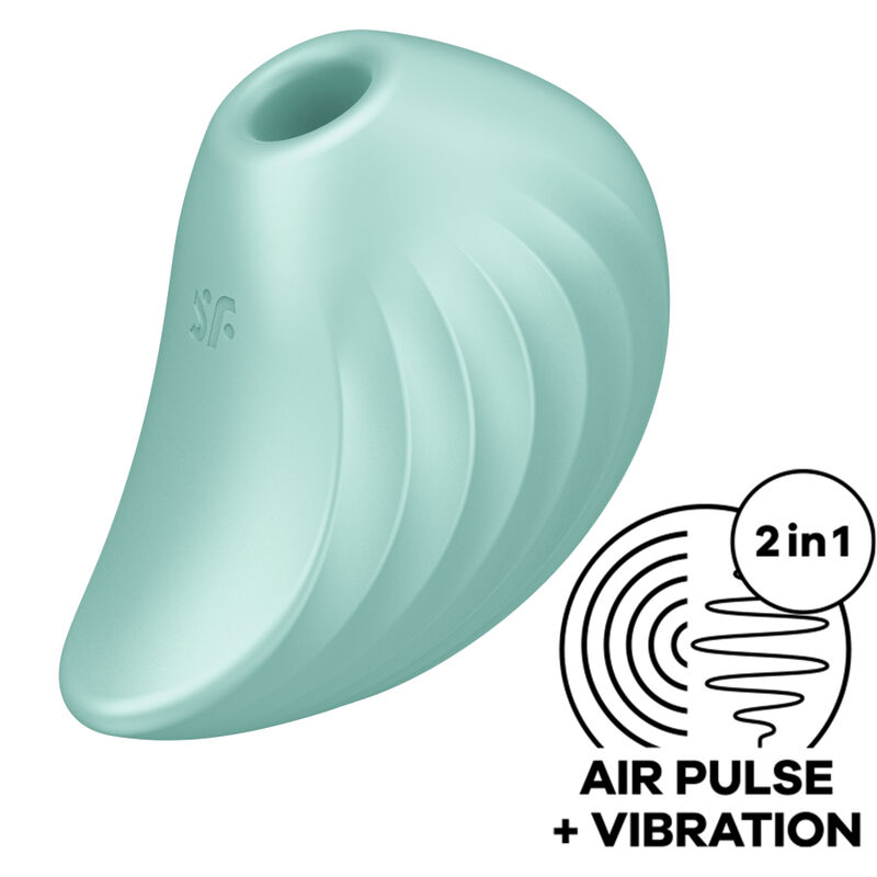 Ilhaerotica - SATISFYER - ESTIMULADOR E VIBRADOR DE PULSO DE AR PEARL DIVER VERDE