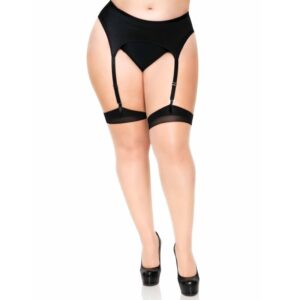 LEG AVENUE – PLUS LYCRA SHEER 2 TONS COXA ALTA COM COSTURA TRASEIRA E SALTO CUBANO