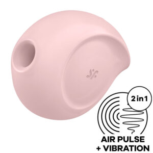 SATISFYER – ESTIMULADOR DE PULSO DE AR SUGAR RUSH E VIBRADOR ROSA