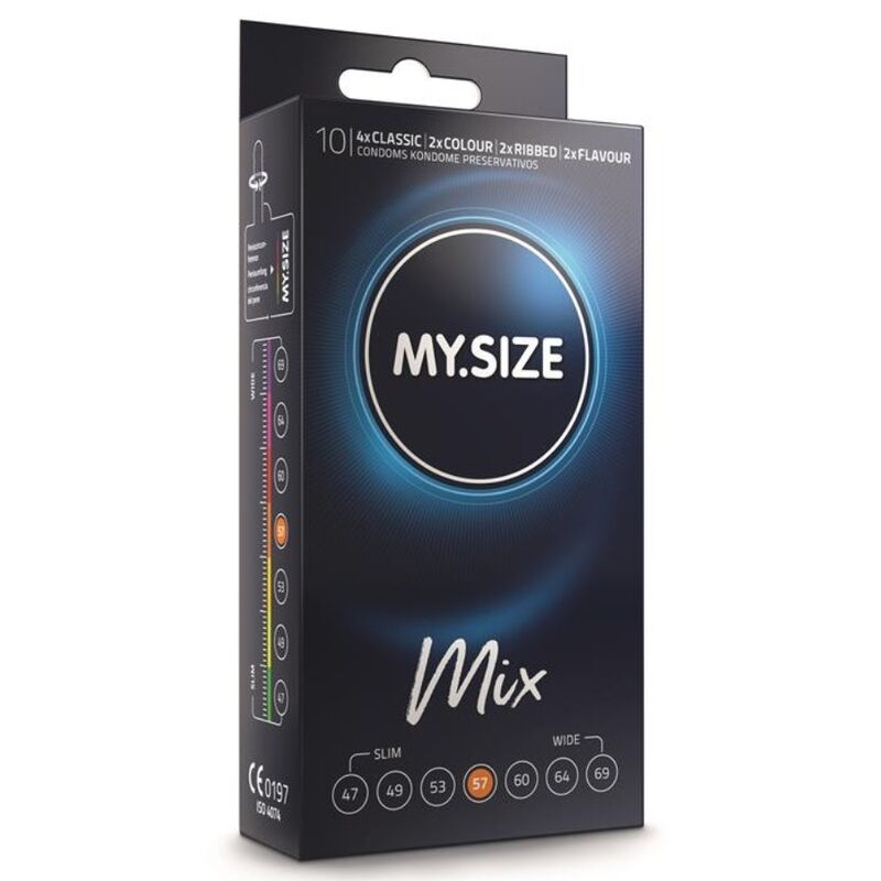Ilhaerotica - MY SIZE - MIX PRESERVATIVOS 57 MM 10 UNIDADES