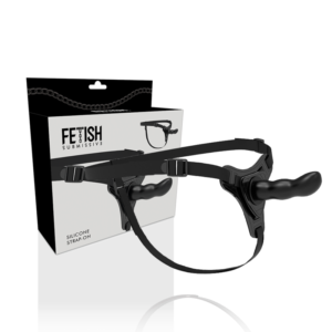 FETISH SUBMISSIVE HARNESS – SILICONE PRETO PONTO G 16 CM