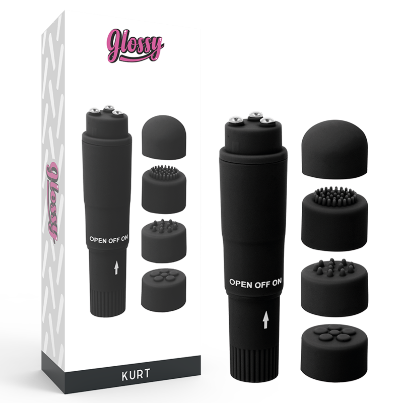 Ilhaerotica - GLOSSY - MASSAGER DE BOLSO KURT PRETO