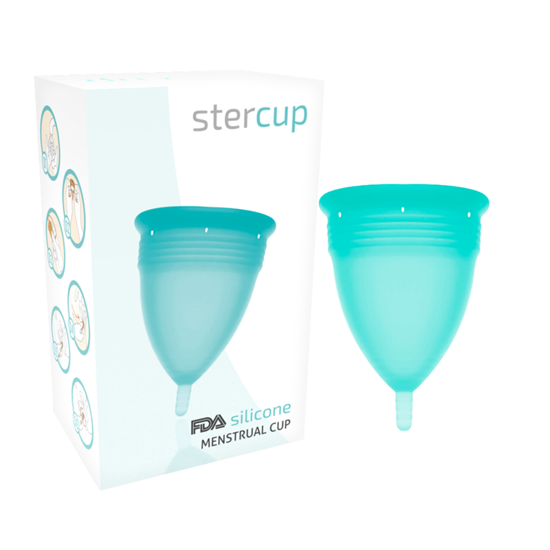 Ilhaerotica - STERCUP - COPO MENSTRUAL DE SILICONE FDA AQUAMARINE - TAMANHO S