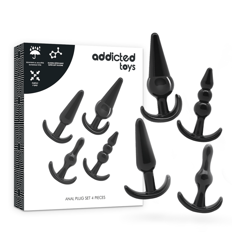 Ilhaerotica - ADDICTED TOYS - CONJUNTO 4 PLUGS ANAIS