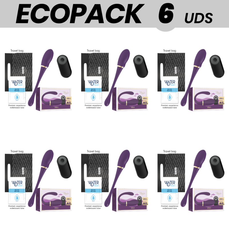 Ilhaerotica - ECOPACK 6 UNIDADES - TREASUREMERLIN DOUBLE COUPLE VIBRATOR CONTROL REMOTO