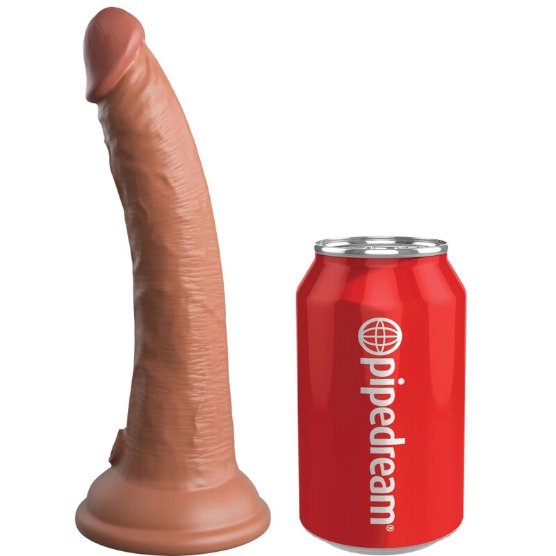 Ilhaerotica - KING COCK - ELITE DILDO DE SILICONE REALÍSTICO 17.8 CM CARAMELO