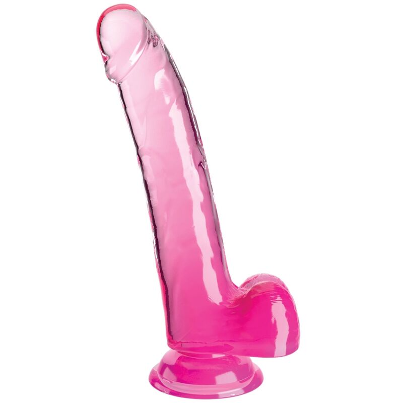 Ilhaerotica - KING COCK - CLEAR DILDO COM TESTÍCULOS 20.3 CM ROSA
