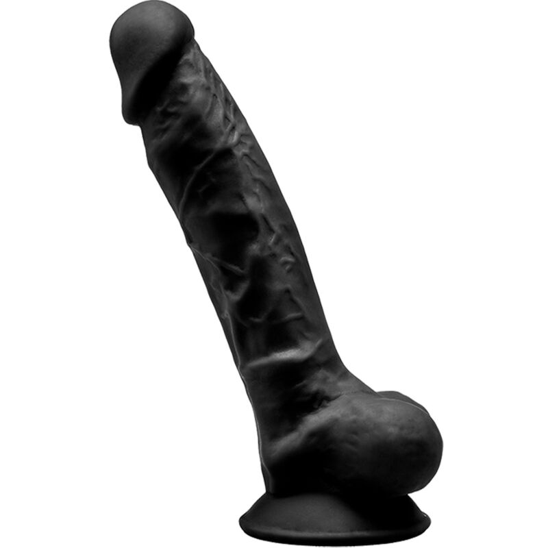 Ilhaerotica - SILEXD - MODELO 1 PÊNIS REALÍSTICO PREMIUM SILEXPAN SILICONE PRETO 17.5 CM