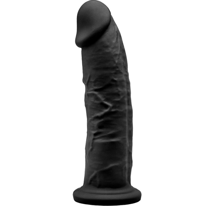 Ilhaerotica - SILEXD - MODELO 2 PÊNIS REALÍSTICO PREMIUM SILEXPAN SILICONE PRETO 19 CM