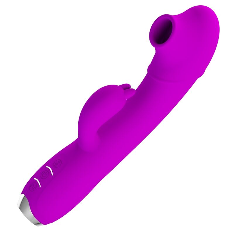Ilhaerotica - PRETTY LOVE - REGINA VIBRADOR RECARREGÁVEL - GEL DE SUCÇÃO ROXO