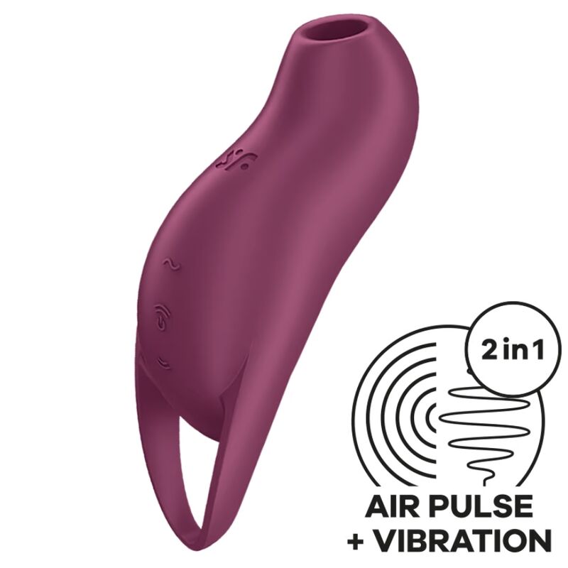 Ilhaerotica - SATISFYER - POCKET PRO 1 ESTIMULADOR DE CLITÓRIS GARNET
