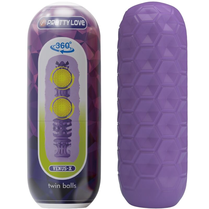 Ilhaerotica - PRETTY LOVE - MASTURBADOR MASCULINO TWIN BALLS ROXO