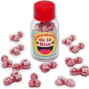 DIABLO PICANTE – 12 DOCES DE RISADA EM FORMA DE PÊNIS MORANGO/CEREJA