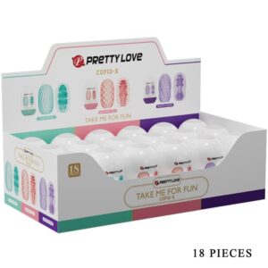 PRETTY LOVE – CUPID X 18 MASTURBADORES MASCULINOS DIFERENTES TEXTURAS