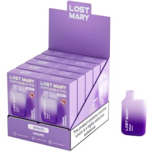 LOST MARY – (EXPOSITOR PROFESSIONAL PACK -10 UNIDADES) BM600 NICOTINE VAPER 2% UVA DESCARTÁVEL