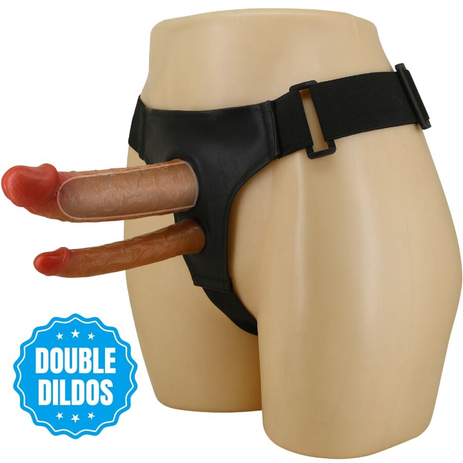 Ilhaerotica - PRETTY LOVE - KEAVEN HARNESS BRIEFS DUPLO DILDO UNIVERSAL E CONFORTÁVEL