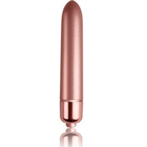 ROCKS-OFF – TOQUE DE BALA VIBRANTE DE VELUDO ROSE BLOOM 10 VELOCIDADES