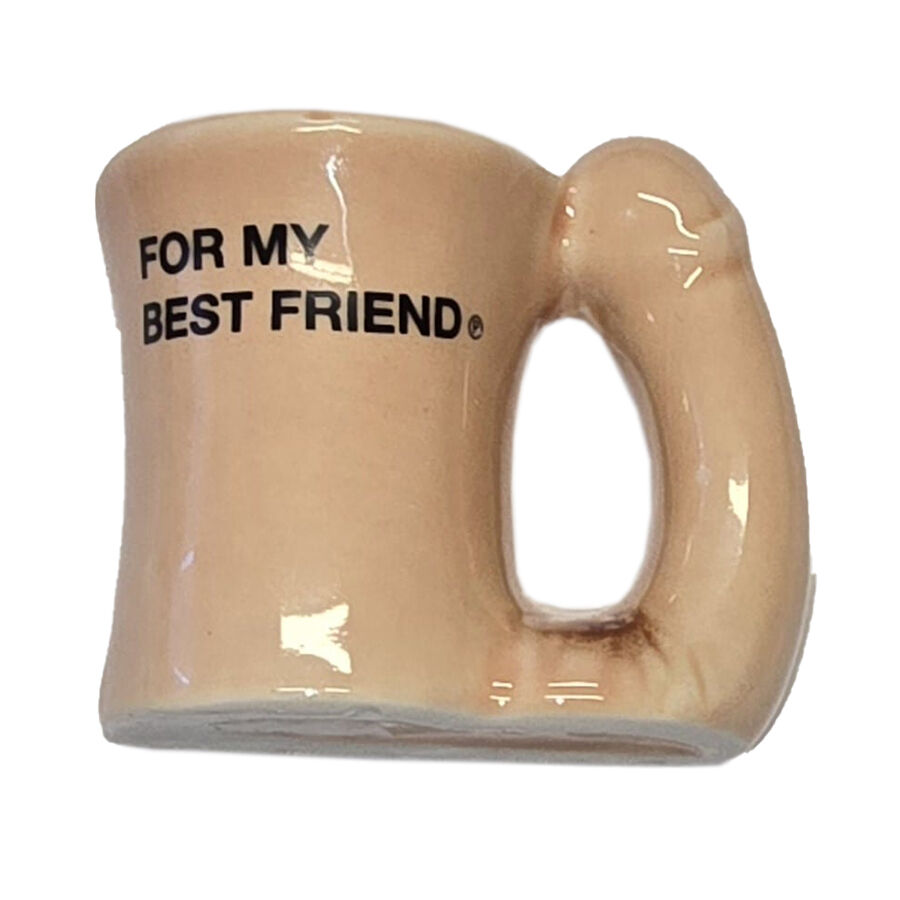 Ilhaerotica - DIABLO PICANTE – CANECA MAGNET DE CERÂMICA COM ALÇA DE PÊNIS “PARA MEU MELHOR AMIGO”