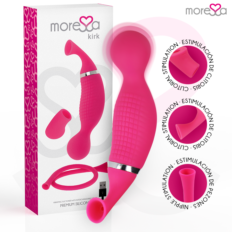 Ilhaerotica - MORESSA - KIRK DUO SUCÇÃO + MASSAGEADOR MULTI-PERFORMANCE PREMIUM SILICONE RECARREGÁVEL