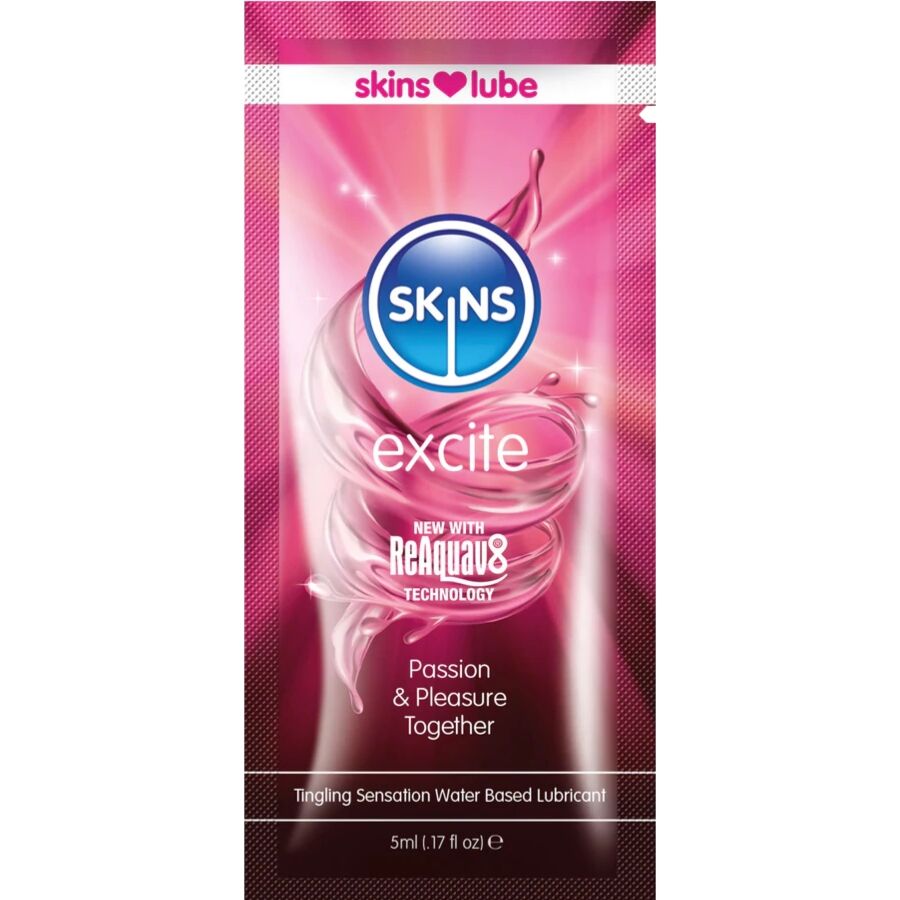 Ilhaerotica - SKINS - EXCITE LUBRIFICANTE À BASE DE ÁGUA DOSE ÚNICA 5 ML