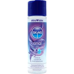 SKINS – LUBRIFICANTE ANAL HÍBRIDO À BASE DE ÁGUA E SILICONE 130 ML