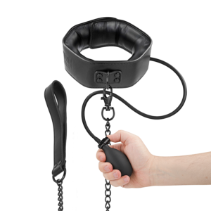 FETISH SUBMISSIVE BONDAGE – COLEIRA DE ESTRANGULAMENTO INFLÁVEL COM CORRENTE