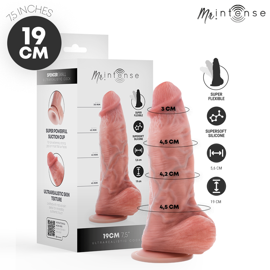Ilhaerotica - MR INTENSE - PEQUENO DILDO DE SILICONE SPENCER 19 CM -Ø- 4